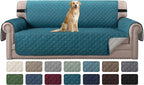 H.VERSAILTEX Reversible Couch Cover Sofa Cover for 3 Cushion Couch Water Resistant Dog Couch Protector Furniture Covers for Pets Non Slip Sofa Couch Cover with Elastic Strap(Sofa, Dark Teal/Beige)