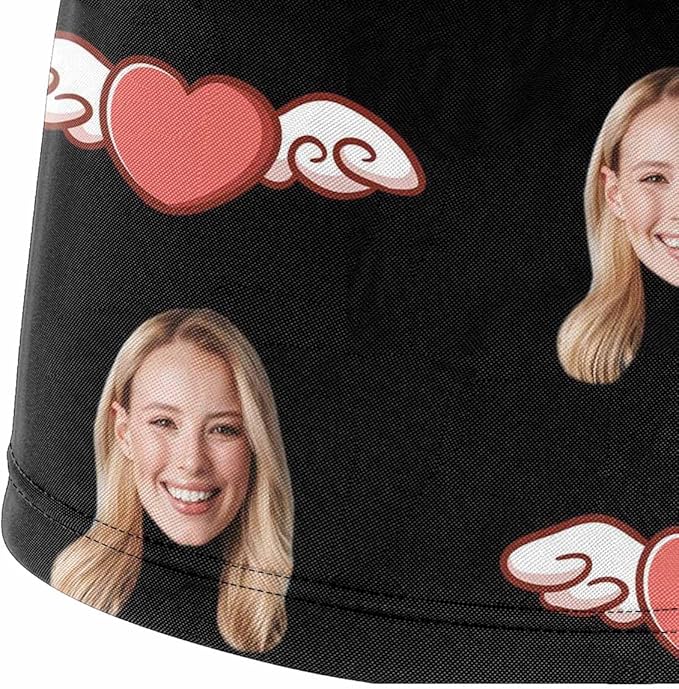 M YESCUSTOM Custom Faces Funny Short Briefs Gift for Husband Underwear