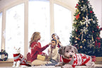Vehomy Dog Christmas Sweaters Pet Winter Knitwear Xmas Clothes Classic Warm Coats Reindeer Snowflake Argyle Sweater for Kitty Puppy Cat-Middle L