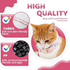 Elegant little tail 2 Pack Cat Collar- Easter Cat Collars Breakaway with Bell Pendant Wedding Kitten Boy Girl Safety Adjustable 7-12 Inch Collar for Small Cats Puppy