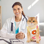 Avont Cat Recovery Suit - Kitten Onesie for Cats After Surgery, Cone of Shame Alternative Surgical Spay Suit for Female Cat, Post-Surgery or Skin Diseases Protection -Donut(L)