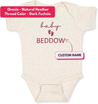 COUPLEHOODIES Personalized Baby Onesie Bodysuit – Custom Embroidery Gift for Pregnancy Reveal Baby Shower or First Grandchild