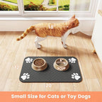 Pet Feeding Mat-Absorbent Pet Placemat for Food and Water Bowl, with Waterproof Rubber Backing, Quick Dry Water Dispenser Mat for Dog and Cat (20"x12", Christmas)