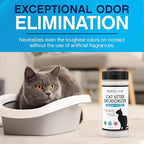 NonScents Cat Litter Deodorizer - Litter Box Odor Eliminator - Less Scooping Extends Kitty Litter Lifespan - Fragrance-Free Formula Eliminates Unpleasant Cat Odors - Fresh Scent Litter Pans (4-Pack)