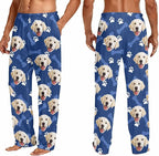 Custom Couple Pajama Pants Sock with Funny Face, Personalized PJ Anniversary Birthday Women Men Pants