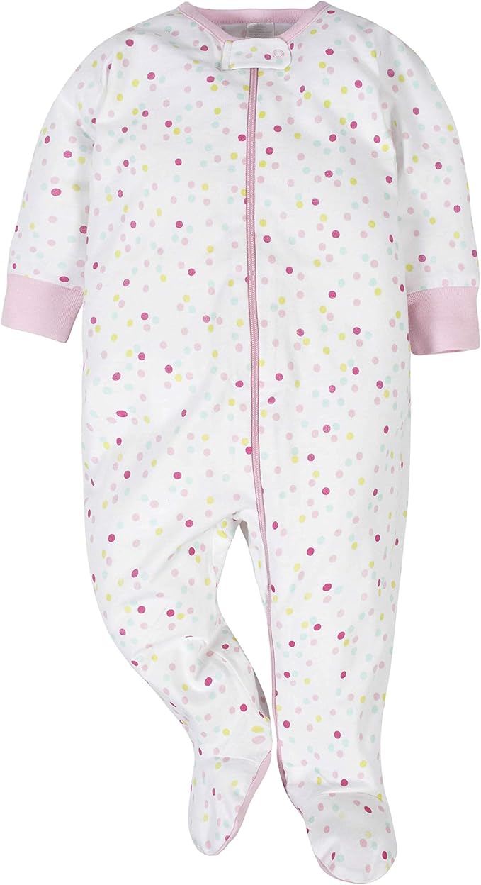 Onesies Brand Baby Girls' 4-pack Sleep 'N Play Footies Multi Pack