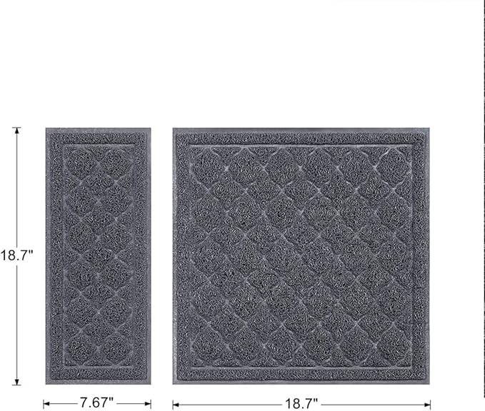unipaws Cat Litter Trapping Mat, Litter Box Scatter Control Pad, Litter Free Floors and Urine Waterproof, Gentle on Paws, No Phthalate