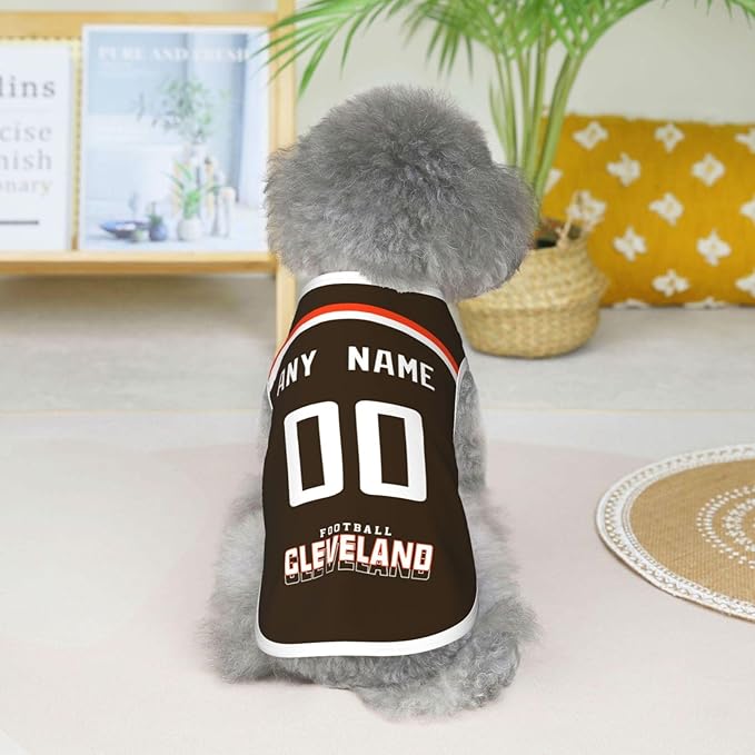 Clevel and Custom Pet Jersey Dog Clothes Jersey Various Sizes Customized Any Name & Number for Small & Middle and Big Dogs
