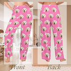 Custom Couple Pajama Pants Sock with Funny Face, Personalized PJ Anniversary Birthday Women Men Pants