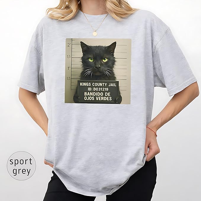 Custom Pet Mugshot Shirt with Photo and Name, Personalized Dog or Cat Mugshot T Shirt for Pet Lovers, Funny Custom Animal Portrait Shirt, Casual Unisex Pet Photo Tee