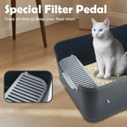 Large Cat Litter Box with High Sides,Cat Boxes for Indoor Cats,Cat Litter Pan for Kitty,Litter Box with Low Entry,Easy to Clean,Anti-Splashing (Brighter White)