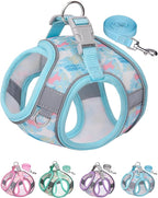 Dog Harness for Small Medium Dogs No Pull, Cat Harness and Leash Set,Step in Puppy Harness. (Bule, L)