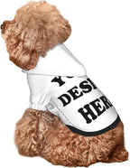 Dog Clothes, Custom Dog Hooded Sweatshirt, Personalized Pet Costume Robe Shirt with Text/Image/Club Name/Pet Shop Logo for Small Medium Large Dogs and Cats, White, XL