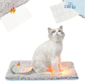 Two Uses'Cat Mat,Self Warming&Cooling Cat Mat.18 * 24in-Cooling Cat Pad.Hot/Cold Mat for Dogs and Cats.Free A Gel Pack and A Disposable Self-Heating Pad,Temperature Lock Design,Machine Washable