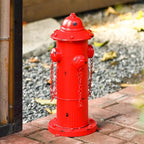 Fire Hydrant for Dogs to Pee on, Metal Puppy Pee Post for Dogs, Red Fake Fire Hydrant with Stakes, Pee Post for Dog Outdoor Indoor Training Tool Garden Yard Lawn Ornament Statue, 16.3" H