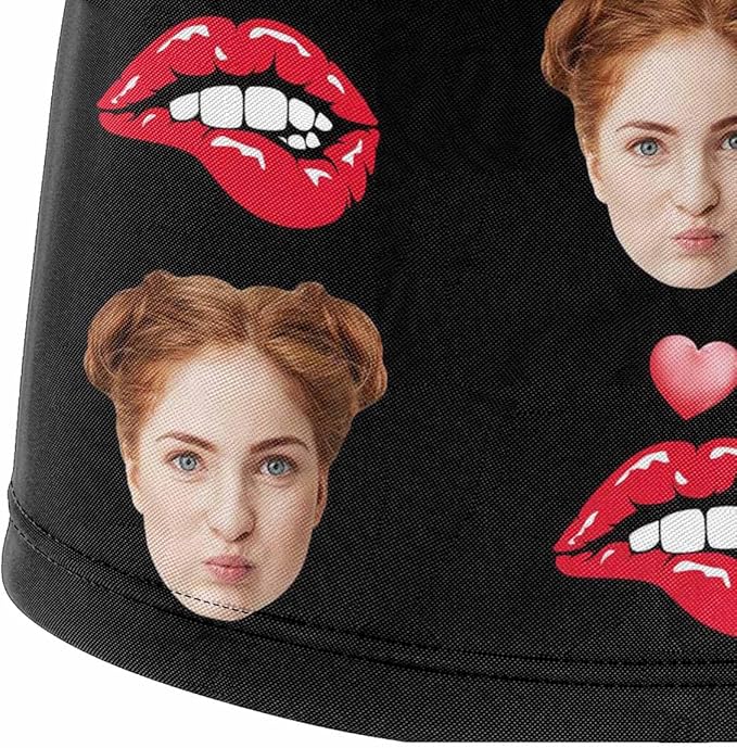 M YESCUSTOM Custom Faces Funny Short Briefs Gift for Husband Underwear