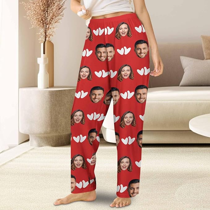 Customized Face Pajama Custom Pajama Pants with Photo for Women Mom