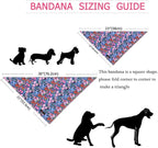 ARING PET Floral Dog Bandanas, Blue Pink Orange Flowers Pet Bandana Scarf Triangle Bibs for Puppy Small Medium Large Boy Girl Dogs Cats-S
