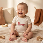 COUPLEHOODIES Personalized Baby Onesie Bodysuit – Custom Embroidery Gift for Pregnancy Reveal Baby Shower or First Grandchild