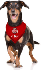 Pets First NCAA Ohio State Buckeyes Personalized Tie Bandana for Dogs & Cats, Size Large/X-Large. Custom Dog Bandana Scarf Bib for Pet Cat Dog. The Ultimate Game-Day & Party Customizable Bandana
