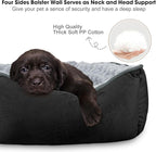 JOEJOY Rectangle Dog Bed for Large Medium Small Dogs - Washable Orthopedic Sofa Bed, Soft Breathable Puppy & Pet Cuddler, Durable Calming Dog Bed with Anti-Slip Bottom, Multiple Sizes, Black