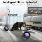 ORSDA Cat Toys for Indoor Cats, Interactive Activated Moving Ball in 7 Holes Mat, Automatic Fast Rolling Ball, Hide and Seek Toys for Adult Cats, Exercise Kicker Mouse Catching Game