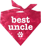 Best Uncle Father's Day, Valentine's Day, Birthday Dog Bandana (Red Scrunch, OS 588)