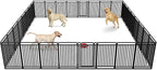 New Thickened Version Dog Playpen, 43 Inch Dog Fences for The Yard, Portable Outdoor Dog Playpen for Large/Medium/Small Dogs, Foldable Metal Dog playpen, with Doors (32 Panels, 43 Inch)