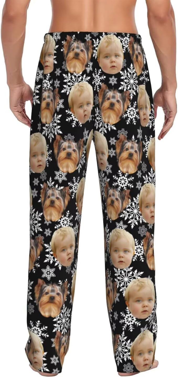 Custom Pajama Pants Personalized Pajama Bottoms With Photo Customizable Pajama For Men Women Add Your Design