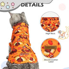 EXPAWLORER Thanksgiving Cat Sweater - Sweaters for Cats Only Soft Warm Pet Clothes, Fall and Winter Turkey Coat Pullover Design, Fleece Sweatshirt Clothing Also for Puppy Small Dogs, Small