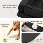 Extra Large Dog Bed, Orthopedic XL Washable Bed for Big Dog Waterproof Pet Couch Sofa Bolster with Removable Cover, Non-Slip Bottom, Tennis Ball Toy, 42x30