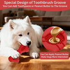 Natural Rubber Dog Chew Toys 4Pack,Tough Dog Toys for Aggressive Chewers Small Medium Breed,Interactive Dog Toys for Puppy to Clean Teeth Gum Massage,Tug & Fetch(Red)