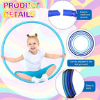 Sratte 8 Pcs Color Hoop Detachable Adjustable Exercise Ring Plastic Hoop for Gymnastics Dog Agility Equipment Party Decor, 4 Colors