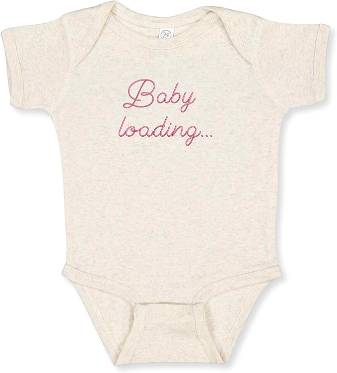 COUPLEHOODIES Personalized Baby Onesie Bodysuit – Custom Embroidery Gift for Pregnancy Reveal Baby Shower or First Grandchild