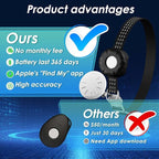 Cat Tracker, Lightweight GPS Tracker Compatible with Apple Find My App(Only iOS), Waterproof Cat Tracker Collar with Bell and Safety Elastic Buckle, No Monthly Fee Pet Trackers for Pets, Kids (Black)