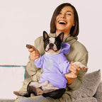 Small Dog Hoodie Soft Warm Fleece Fall Winter Dog Clothes Cute Puppy Sweaters Cat Coat Funny Blank Pullover Doggy Hooded Sweatshirts for Small Dogs Chihuahua Costumes Kitten Outfits(Purple,S)