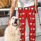 MyPupSocks Customized Face Pajamas Pants Sleep Bottoms for Men Women XS-2XL
