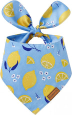 Luxury Double-Layer Dog Birthday Bandana – Handmade, Silk-Soft Polyester for All Dog Sizes | Birthday & Party Outfit | Gift-Ready Pet Accessory (Yellow, Medium)