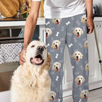 Artsadd Personalized Christmas Pajama Pants Socks for Men Custom Photo Pajama Bottoms for Men S-XXL