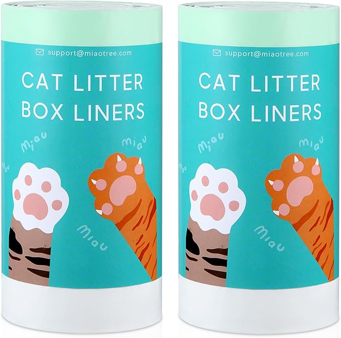 Cat Litter Box Liners, 20 Count - 41" x 19" Large Extra Durable Litter Pan Bags with Drawstring - Heavy Duty Liner Bags for Pet Litter Tray (Unscented)