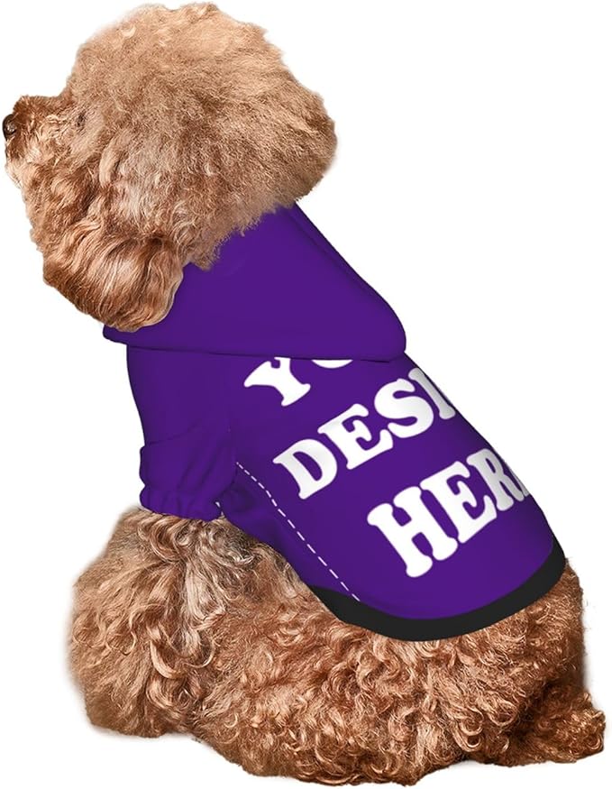 Dog Costume, Custom Dog Hoodie, Dog Name Costume Holiday Pet Pajamas Outfit, Personalized Pet Coat Costumes for Small Medium Large Dogs and Cats for Winter, Indigo, XXS