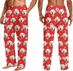 Custom Couple Pajama Pants Sock with Funny Face, Personalized PJ Anniversary Birthday Women Men Pants