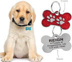 Personalized Dog/Cat Cute Paw Pet ID Tag for Pet Collar or Key Chain - cat Name tag, Personalized cat id tag, Kitten Name tag, Kitten id tag (Bone-Shaped-Small: Purple)