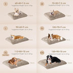 EHEYCIGA Fluffy Dog Crate Bed for Medium Dogs, Plush Faux Fur Pet Crate Pad, Calming Anti Anxiety Medium Pet Bed, Washable Soft Warm Dog Mat with Non-Slip Bottom, Taupe