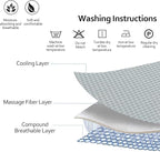 Trumoon Cooling Mat for Dogs and Cats, Pet 3D Pebble Cooling Blanket for Indoor and Outdoor (Grey, Large(21.6"×27.6"))