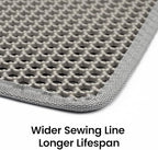 Small Cat Litter Box Mat: Easy Clean Kitty Litter Trapping Mat for Floor, Plastic Cat Box Pad (15 * 24in, grey, 1p)