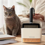 Metal Cat Litter Scooper with Holder, Stainless Steel Metal Litter Scoop Includes Portable Small Broom and Dustpan Set, Speed Sifter Cat Litter Scoop Captures All Clumps, Non-Slip Handle, Easy Clean