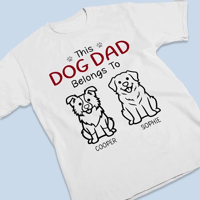 Personalized Family Shirt Gift for Dog Cat Dad Mom Pet Lovers on Fathers Mothers Day Birthday Unisex Tee Gift for Men Women