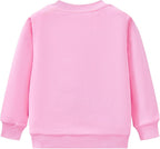 Toddler Baby Girls Cotton Sweater, Long Sleeve Crewneck Sweatshirt Pullover Kids Warm Clothing for Fall Winter