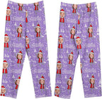 Custom Couple Pajama Pants Sock with Funny Face, Personalized PJ Anniversary Birthday Women Men Pants